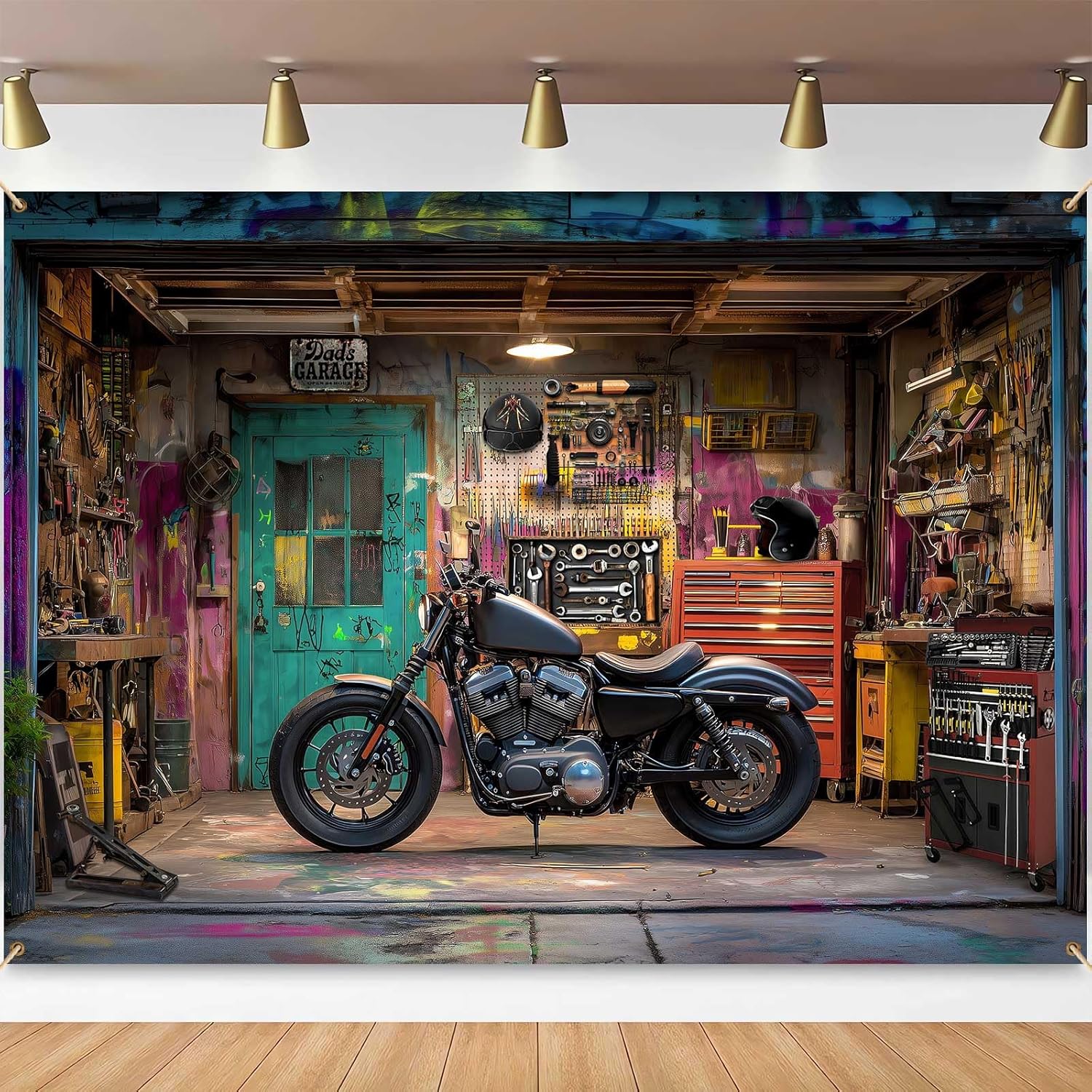 Workshop Tools Background - Latar Belakang Fotografi Garasi Sepeda Motor