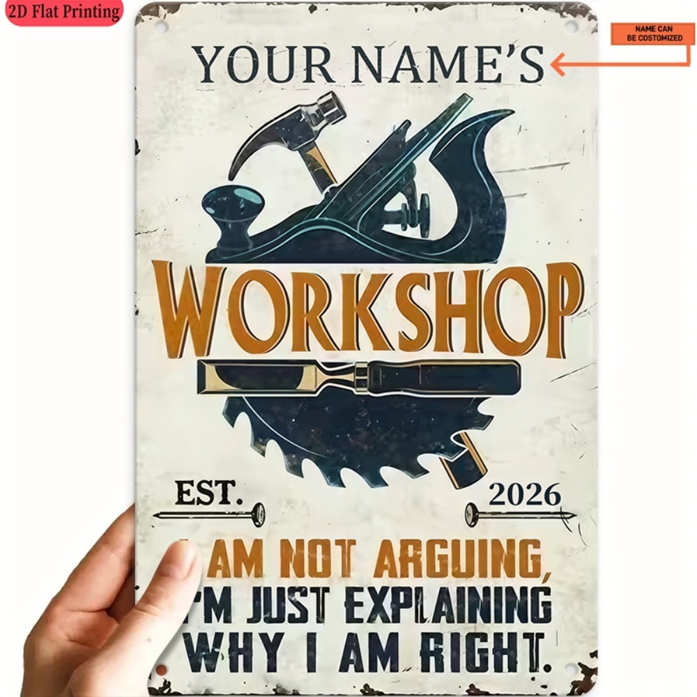 Workshop Tools And Names - [2D Datar] 1 buah Papan Nama