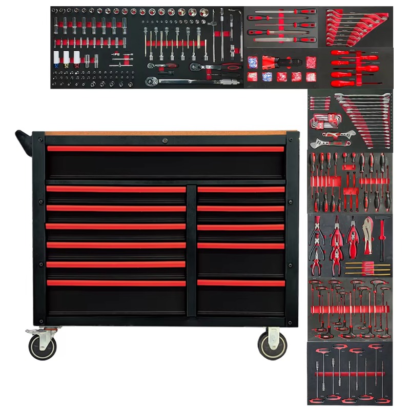 Workshop Tools Trolley - 12 Laci 471pcs Perangkat Perkakas Bengkel