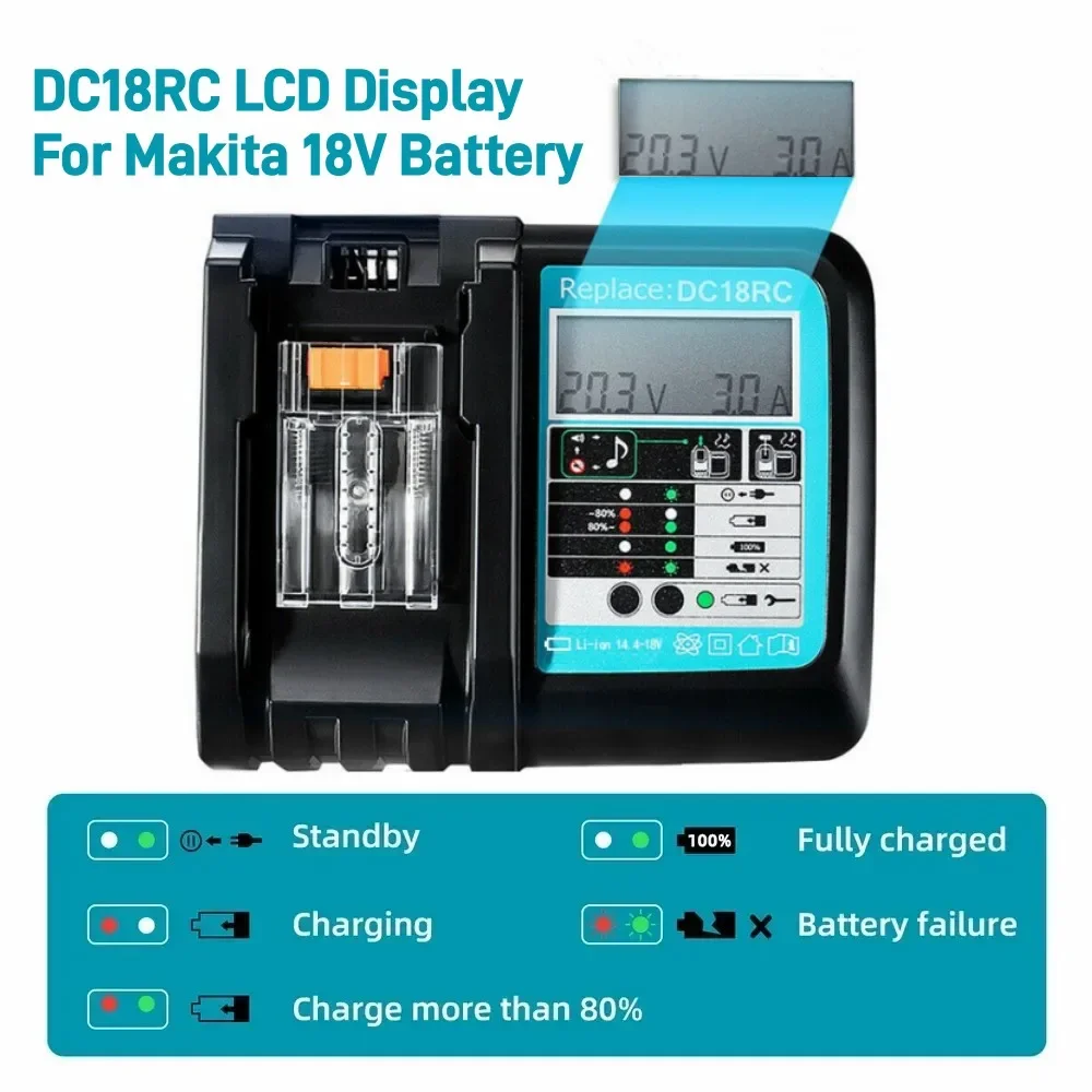 Makita Drill Hp1640 - Pengisi Daya Baterai Li-ion DC18RC 3A