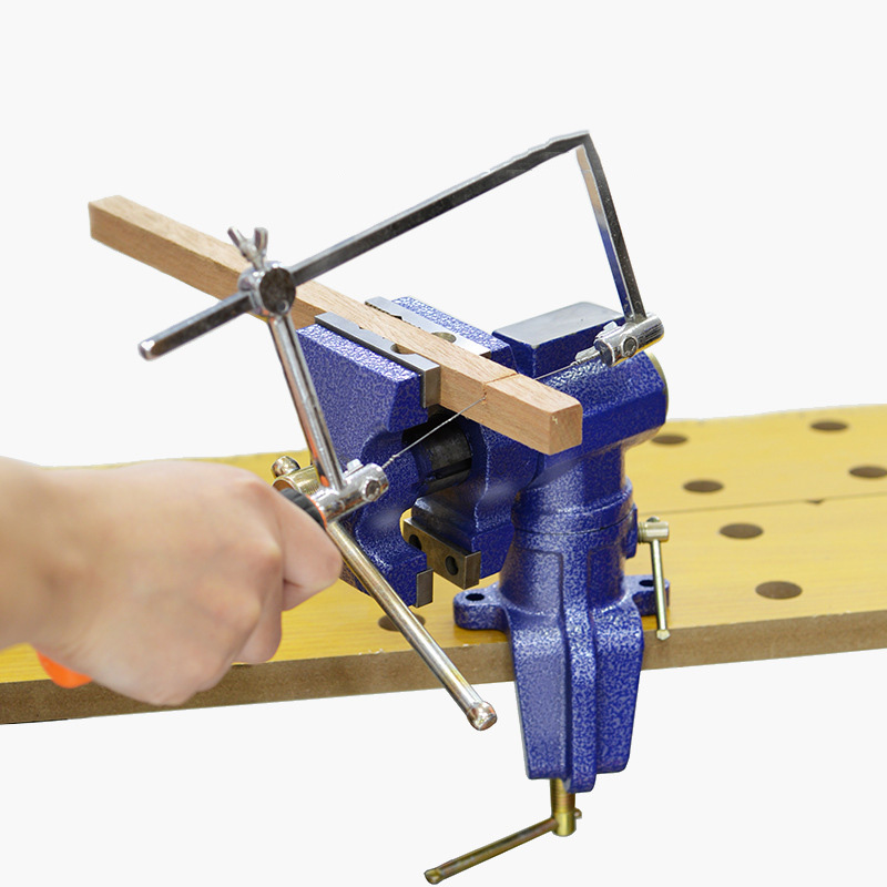 Bench Vise Swivel - Double Jaw Table Vise dasar putar