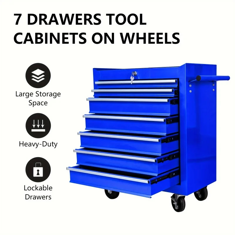 Workshop Tools Trolley - Troli Perkakas Multifungsi Biru 7 Laci