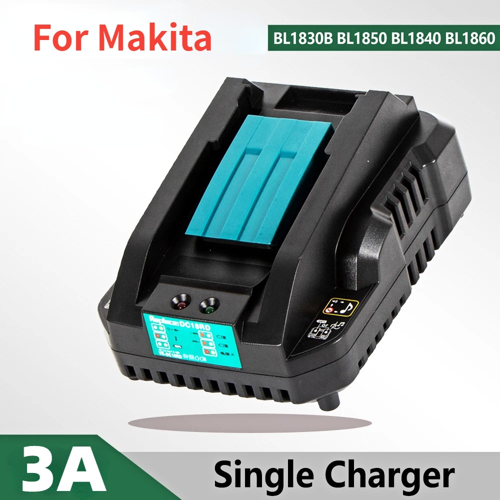 Makita Drill Hp1640 - Pengisi daya 3A baterai Li-ion DC18RC,