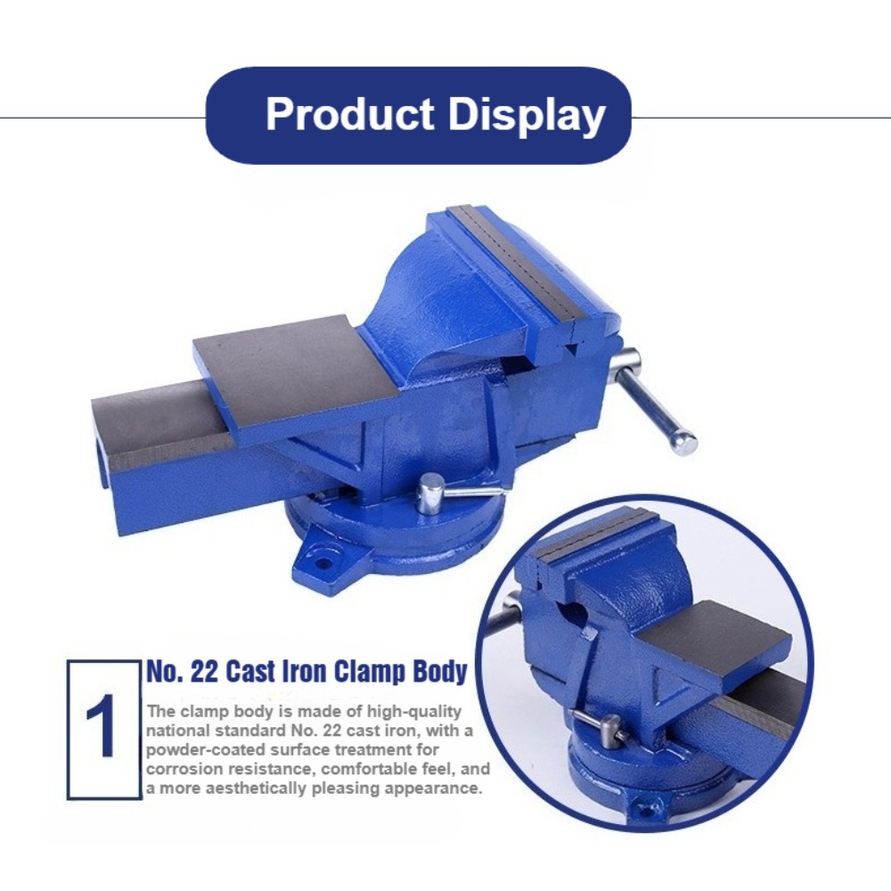 Vise Bangku Tugas Berat 6 inci - Bench Vise Swivel ulasan dan harga