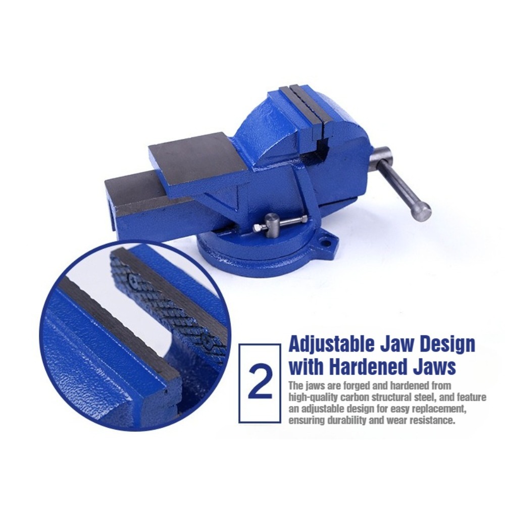 Vise Bangku Tugas Berat 6 inci - Bench Vise Swivel ulasan dan harga