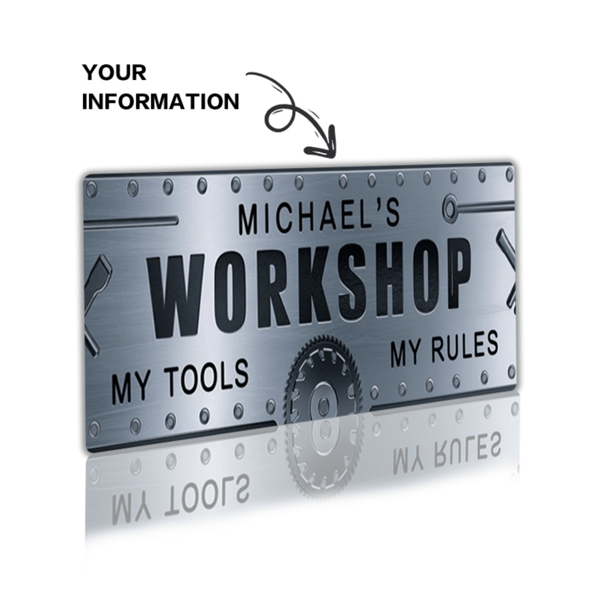 Papan Nama Aluminium Workshop  - Workshop Tools And Names ulasan dan harga
