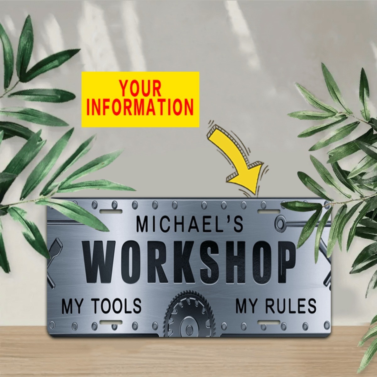 Papan Nama Aluminium Workshop  - Workshop Tools And Names ulasan dan harga