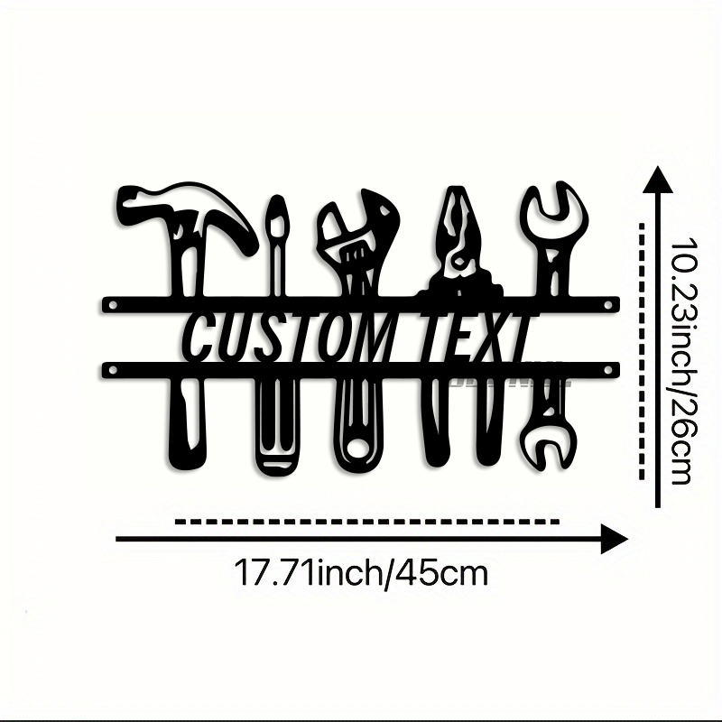 Seni Dinding Besi Gaya Industr - Workshop Tools And Names ulasan dan harga