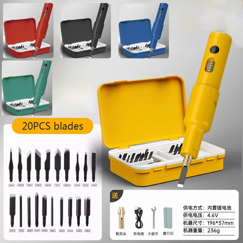 20 Buah Set Mesin Ukir Elektri - Chisel Set Wood ulasan dan harga