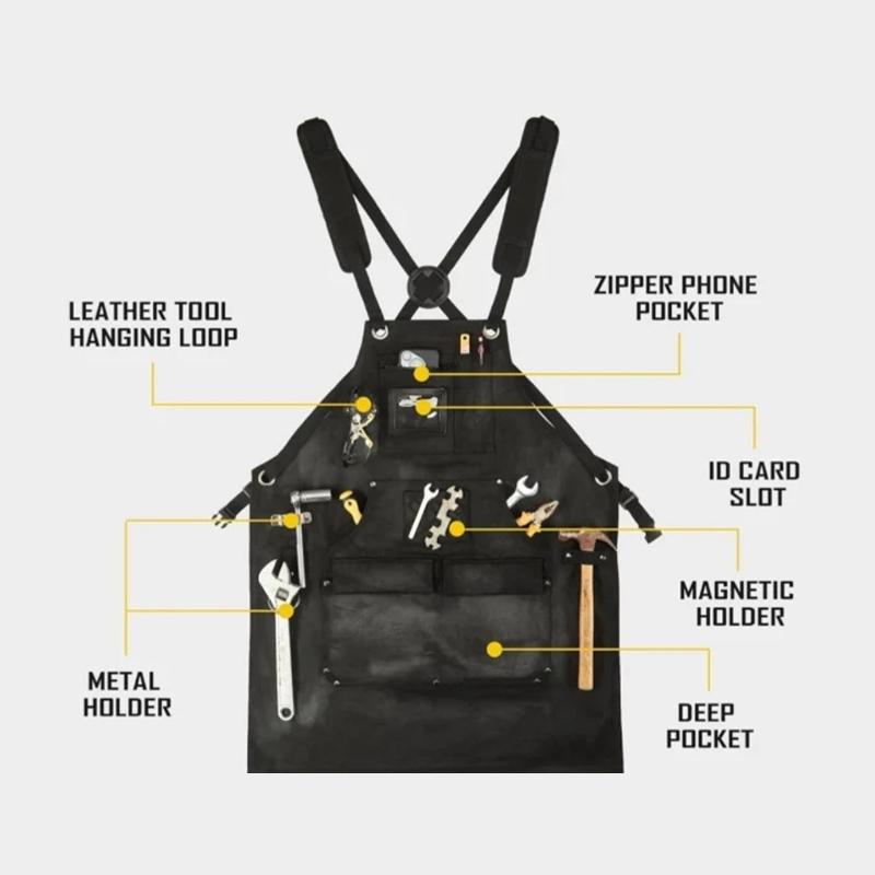 E8BD Utilitas Apron Kanvas Cel - Workshop Tools Needed ulasan dan harga