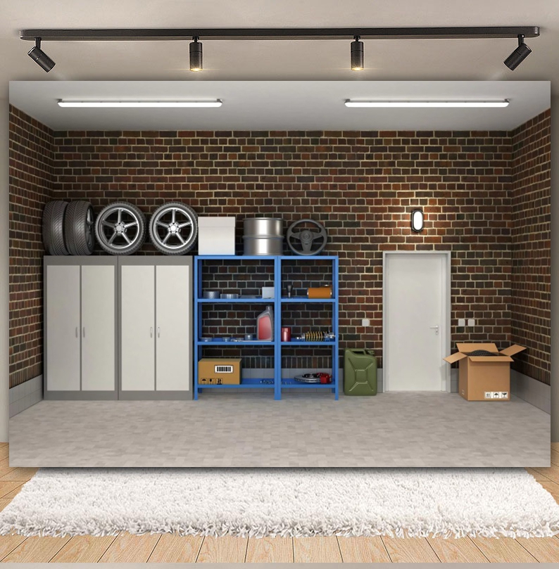 Latar Belakang Garasi Antik Al - Workshop Tools Background ulasan dan harga